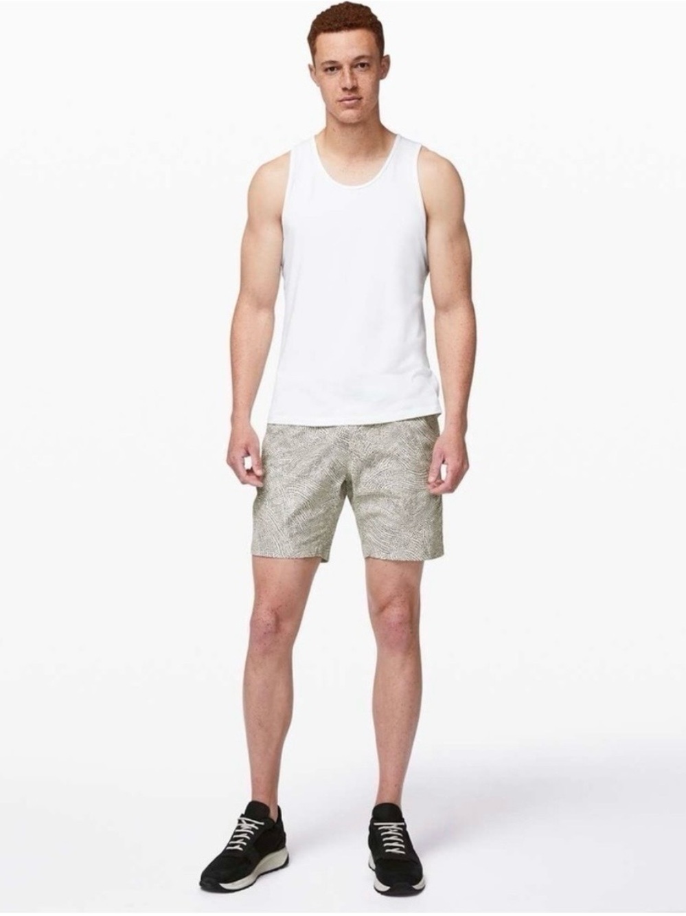 Lululemon Bowline Shorts 8” Mens Medium Spirited Silverstone True Navy Athletic